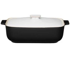 Kepimo indas 2 L 31x18 cm keraminis juodas su dangčiu MAKU 270540