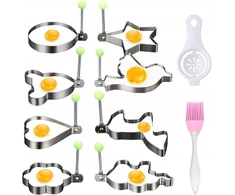 KEPTŲ KIAUŠINIŲ IR omletų FORMĖJIMAI – 8 VIENŲ RINKINYS + ALIEJUS ŠEPETĖLIS