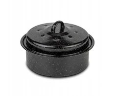 Keptuvė NAVA, apvalus puodas su dangčiu, BBQ GURU, 26 cm, 3L, emaliuotas
