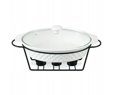 Riposo Keptuvė su šildytuvu 37,5 cm 2,3 l Maestro MR-11559-74 balta