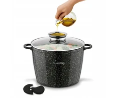 KERAMINIS PUODAS DIDELIS indukcinis dangtis DUJOS Konighoffer Kingstone 6,85 l