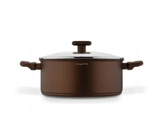 KERAMINIS PUODAS su dangteliu indukcinis dujos Konighoffer Reno Brown 28cm 7l