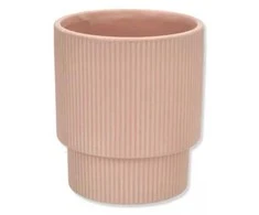Dekoratyvinis gėlių vazonas Barcelona Ø13cm H15cm keraminis/rožinis