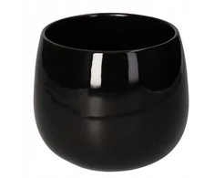Polnix Dekoratyvinis gėlių vazonas Piano D15cm H13cm keraminis/juodas