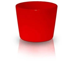 Polnix Dekoratyvinis gėlių vazonas D13cm/H10cm raudonas