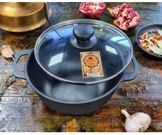 Ketaus puodas su dangteliu, 6L
