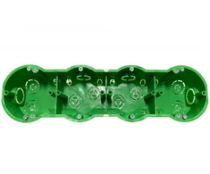 Keturvietė dėžutė į gipso kartoną Liregus, 283,4x73,3x46,5mm, 850 °C, IP20, žalios sp.