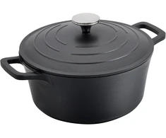 KETUS LIETUKAS 24 CM APVALUS TORTAMS, Juodas, INDUKCINIS