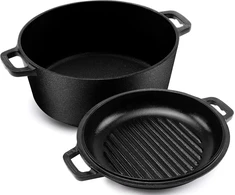 KETUS PUODAS SU dangteliu GRILTI 2IN1 GRIPTI GRILTI GAMYBA