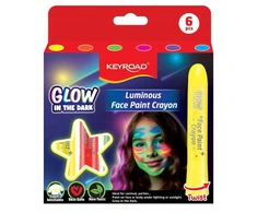 Keyroad Fluorescenciniai veido dažymo pieštukai Luminious, 6 vnt.