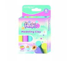 Keyroad Plastelina okrągła 6x15g pastel pudełko mix