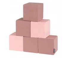 Kiddymoon SOFT XXL PUTO BLOKAI Vaikams, Spalvingi, 6 vnt