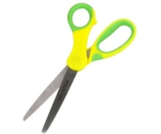 Kidea 15 mokyklinės žirklės, suapvalinti ergonomiški antgaliai