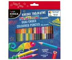 Kidea Dvipusės trikampės mokyklinės kreidelės 24 vnt.