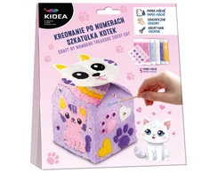 Derform Kidea "kotek" dėžutės kūrimas pagal numerius: masė, pieštukas, deimantai