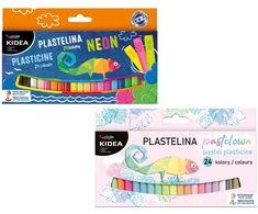 Kidea Plastelinos Rinkinys: 48 Spalvų (neoninės ir Pastelės)