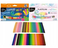Kidea Plastelinos Rinkinys: 48 Spalvų (neoninės ir Pastelės)