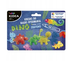 Derform Kidea vaikiškos kreidelės su dinozaurais, 4 spalvos