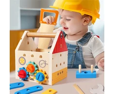 KIDINO „Pasidaryk pats“ rinkinio dirbtuvės įrankiai Montessori surinkimo namai