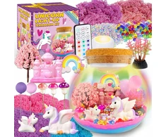 KIDINO UNICORN SET CREATIVE MAGICAL TERRARUIM LED NAKTINĖ LEMPA DOVANA
