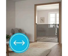 KIDNORT SAKERHET apsauginiai vartai, balti, susukami, iki 140 cm, 95 cm aukščio