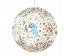 Pakabinamas šviestuvas Kids abażur papierowa kula lampion Kwiatki Kwiatuszki lampa PINGWIN