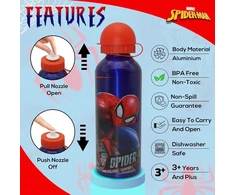 Kids Euroswan Aliumininis gertuvė "žmogus-voras" 500ml, raudona