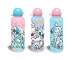 Kids Euroswan Alumino gertuvė Lilo ir Stitch 500ml, mėlyna su rožiniu dangteliu