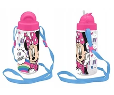 Kids Euroswan Minnie Mouse 500 ml vaikiškas gertuvės buteliukas su dirželiu