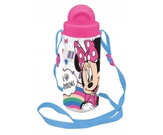 Kids Euroswan Minnie Mouse 500 ml vaikiškas gertuvės buteliukas su dirželiu