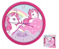 Kids Euroswan UNICORN sieninis laikrodis, kurio skersmuo 24 cm, skirtas vaikams