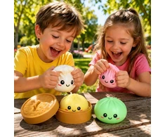 KidsGifts Gniotek Anti-stresinis kukulis Squishy Dumpling Sensorinis žaislinis kukulis