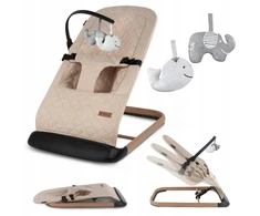 KIDWELL LARO sulankstomas BABY BACKET BACKET 2 TOYS BEIGE GALVUTĖS
