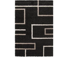 Kilimas CREYA GIPSY, 170 x 120 cm, juodos sp., 100% perdirbto poliesterio