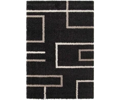 Kilimas CREYA GIPSY, 170 x 120 cm, juodos sp., 100% perdirbto poliesterio