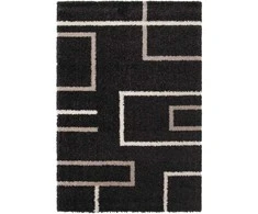 Kilimas CREYA GIPSY, 230 x 160 cm, juodos sp., 100% perdirbto poliesterio