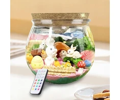Kinderini KŪRYBINIS RINKINYS MAGICAL TERRARUIM RABBIT LED NAKTINĖ LAMP DOVANA VAIKAMS