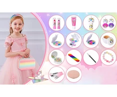 Kinderini NAGŲ MAKIAŽINĖS KOSMETIKOS RINKINYS MAKIAŽO DĖŽĖLĖ VAIKAMS VIENRAGIS