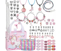 Kinderini RINKINYS, SKIRTA PAPUOŠALŲ APYRANKĖMS CHARMS KORULIAMS UNICORN KIDS