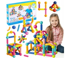 Kinderplay MAGNETINIAI KONSTRUKCINIAI BLAKAI DIDELI XXL 120 vnt