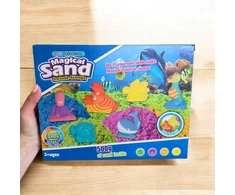 Kinetinio smėlio rinkinys smėlio formų povandeninis pasaulis 500g kinetinio smėlio