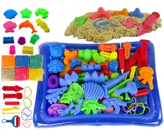 KINETINIS SMĖLIS 3kg BASEINŲ PELIETO MENTELĖ SANDBIT KAUŠAS XXL RINKINYS