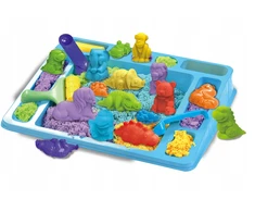 Kinetinis smėlis gyvūnai dinozaurai zoologijos sodas formelės rinkinys vaikams Click4Toys
