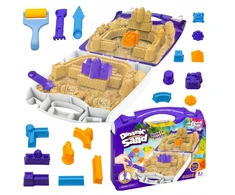Kinetinis smėlis lagaminas pilis formelės smėlio dėžė rinkinys vaikams Click4Toys