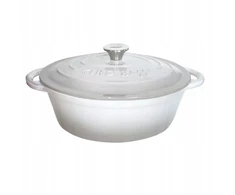 King Hoff Emaliuota ketaus skrudinimo keptuvė 33cm 6.2L OVALI INDUKCINĖ ORKA