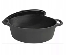 King Hoff Ketaus skrudinimo keptuvė 33cm 6,2L OVALUS PUODAS INDUKCINĖ DUJINĖ ORŠINĖ