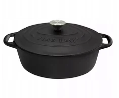 King Hoff Ketaus skrudinimo keptuvė 33cm 6,2L OVALUS PUODAS INDUKCINĖ DUJINĖ ORŠINĖ