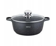 King Hoff MARMURINIS PUODAS SU DANGIU 28cm 6,5L INDUKCINĖS DUJINĖS NElipnios dangos