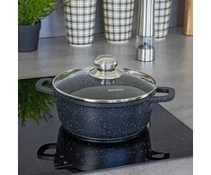 King Hoff MARMURINIS PUODAS SU DANGIU 28cm 6,5L INDUKCINĖS DUJINĖS NElipnios dangos