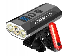 KINGSEVEN Galinga BIKE lempa LED lemputė priekinis + galinis 1200lm žibintuvėlis 5200mAh BIKE